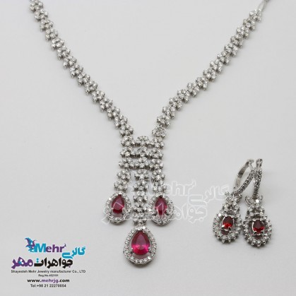 Half set of gold - Necklace and Earring - Tear Design-SS0241